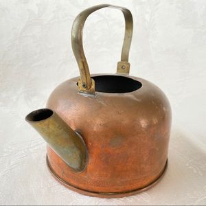 Two Tone Vintage Brass Teapot
